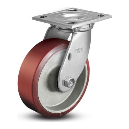 Colson Colson 4 Series Swivel Plate Caster 4.08199.939 - Mold-On Polyurethane 8" Dia. 1250 Lb. Cap. 4.08199.939